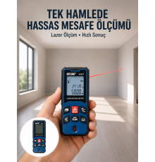 Lazer Metre 50 MT Hassas ve Hızlı Ölçüm Özellikli Yeni Nesil