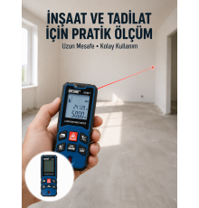 Dijital Lazer Mesafe Ölçüm Cihazı İnşaat ve Ev Kullanımı Yeni Nesil