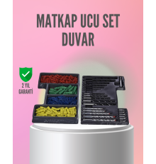 Kapsamlı Matkap Ucu Seti Organizer Kutulu Ahşap Metal Beton Delme