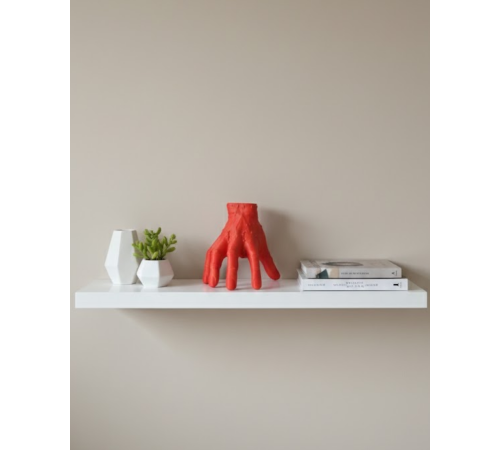 3D Dekoratif Kırmızı El Biblo 17x16 cm Modern Ev Aksesuarı