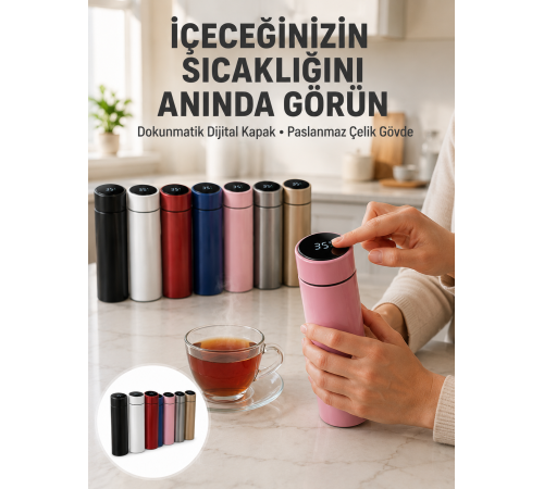 Yüksek Isı Korumasına Sahip Taşınabilir Çelik Termos Yeni Nesil
