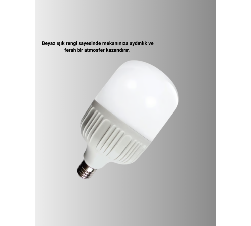 Uzun Ömürlü Şarjlı LED Ampul 30 Watt Güçlü Aydınlatma