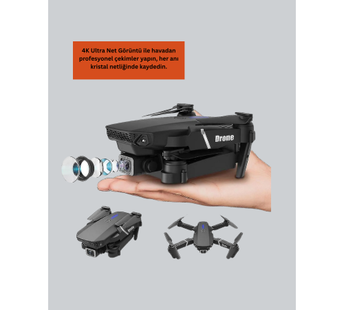 Wifi FPV Canlı Görüntü Aktarımlı Katlanabilir Drone