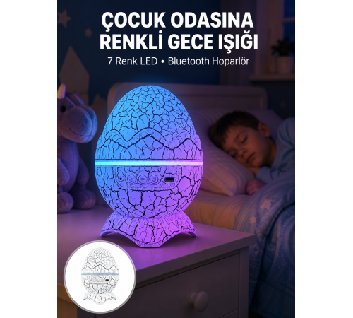 Dinazor Yumurta Gece Lambası Yeni Nesil