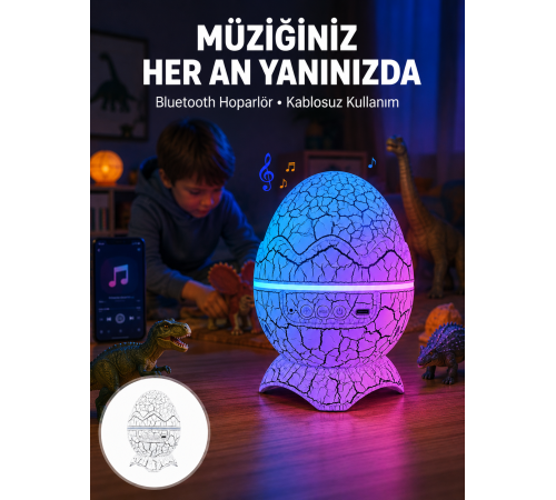 Uzaktan Kumandalı, USB Girişli, Döner Projektör Lamba Yeni Nesil