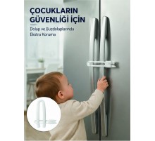 4 Adet Dolap Kapak Kilidi Ev İçi Güvenlik İçin Pratik Koruma Seti Yeni Nesil