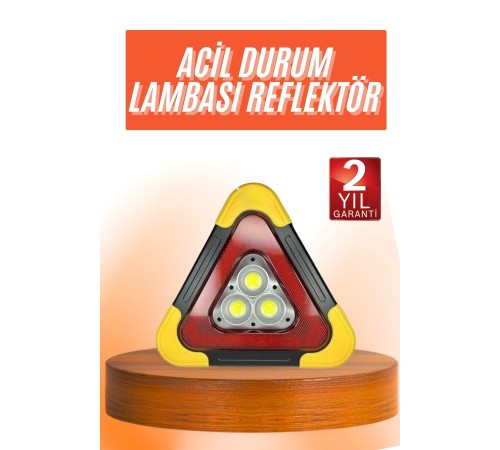 Reflektör Güneş Enerjili Taşınabilir Portatif Acil Güvenlik Işığı Araba Acil Uyarı Işığı