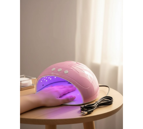 Ultraviyole Işıklı 15 Ledli 45W Oje Kurutucu Makine Pembe