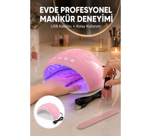45W Güçlü Ultraviyole Işıklı Oje Kurutucu Cihaz Yeni Nesil