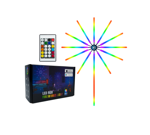 Modüler RGB LED Duvar Işığı Havai Fişek Efektli Uzaktan Kumandalı