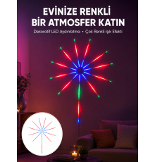 Uygulama Destekli RGB LED Havai Fişek Duvar Aydınlatması Yeni Nesil