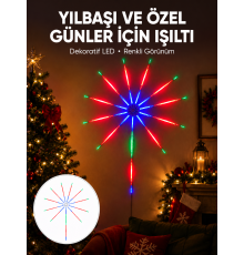 Akıllı RGB LED Havai Fişek Duvar Lambası Kumandalı ve Uygulama Kontrollü Yeni Nesil
