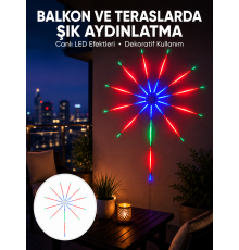 Uygulama Destekli RGB LED Havai Fişek Duvar Aydınlatması Yeni Nesil