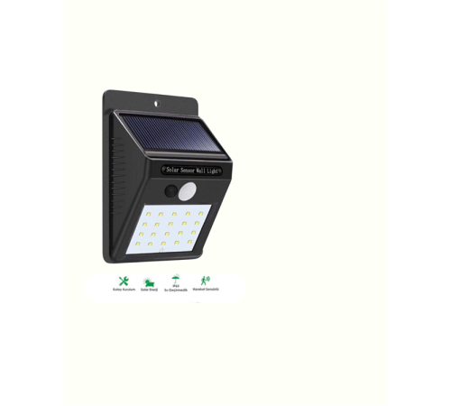 Hareket Sensörlü Solar Lamba | 120° Algılama Açısı, 3-4 Metre Mesafe, Suya Dayanıklı LED