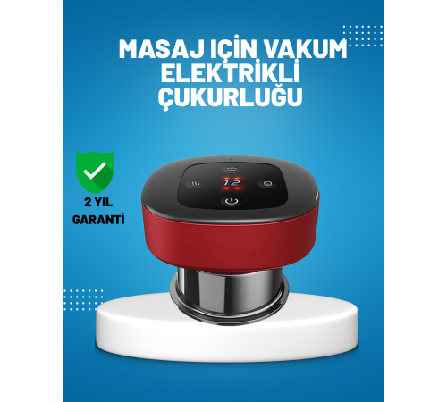 Elektrikli Vakumlu Çukurluk Masaj Aleti Isıtmalı ve Kırmızı Işıklı Terapi Seti