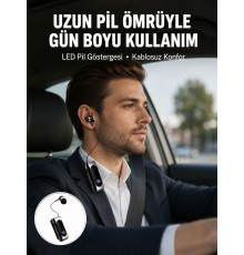 Bluetooth 5.2 Klipsli Kablosuz Kulaklık – Dijital Ekran & Titreşimli Uyarı Yeni Nesil