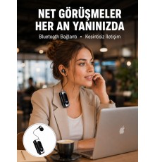 Dijital Göstergeli Bluetooth Kulaklık – Klipsli ve Şık Tasarım Yeni Nesil