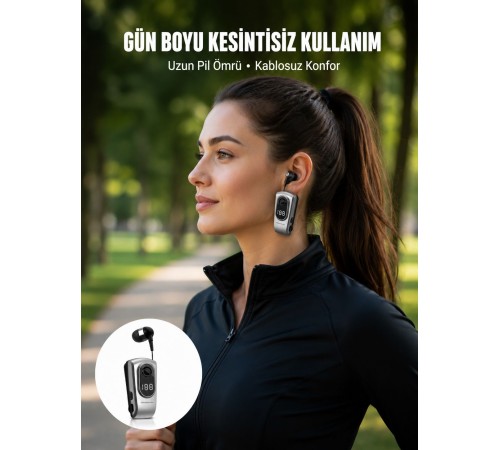 Titreşimli Bluetooth Kulaklık – Uzun Pil Ömrü, Dijital Ekranlı Kablosuz Tasarım Yeni Nesil