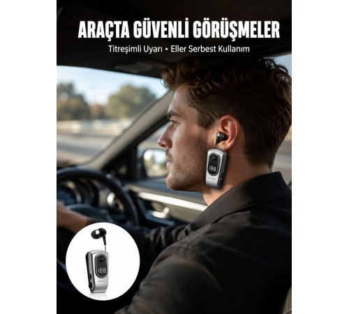 Kablosuz Bluetooth 5.2 Kulaklık – Titreşimli Uyarı ve Uzun Pil Ömrü Yeni Nesil