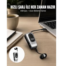 Dijital Ekranlı Bluetooth Kulaklık – Titreşimli Bildirim, 25 Saat Kullanım Yeni Nesil