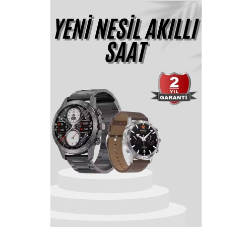 Akıllı Saat Çelik Kordon Çağrı Cevaplama Amoled Ekran Titreşimli Uyku ve Sağlık Takibi