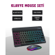 Tüm Cihazlarla Uyumlu RGB Işıklı Kablosuz Klavye ve Mouse Seti