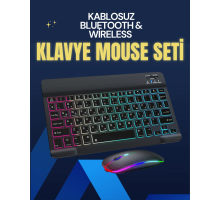 Şık ve Sessiz Tasarımlı Işıklı Klavye Mouse Seti – Şarjlı, Wireless