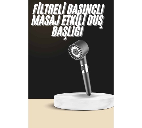 Duş Başlığı Profesyonel Masaj Başlıklı 3 Modlu Yeni Nesil Masaj Uçlu Su Tasarruflu