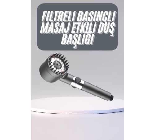 Yüksek Performanslı Masaj Etkili Su Tasarruflu Duş Başlığı Krom Kaplama Uzun Ömürlü
