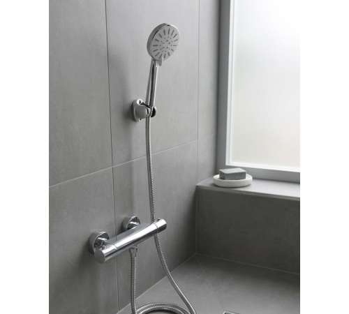 Krem Duş Başlığı Seti 4 Kademeli El Duşu Spiral Hortumlu Banyo Seti