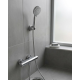 Krem Duş Başlığı Seti 4 Kademeli El Duşu Spiral Hortumlu Banyo Seti