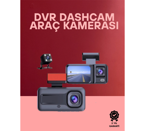 Tam Kapsamlı Araç Güvenliği: 3 Kameralı Full HD Kayıt Sistemi ile Ön, İç ve Arka Görüş