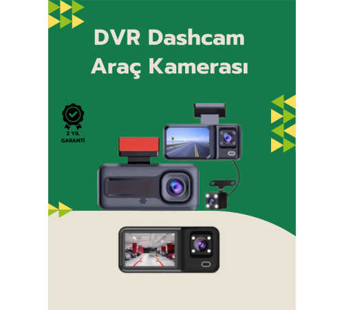 Tam Kapsamlı Araç Güvenliği: 3 Kameralı Full HD Kayıt Sistemi ile Ön, İç ve Arka Görüş