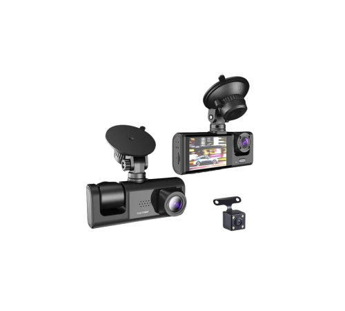Gelişmiş G-Sensörlü Üçlü Araç Kamerası – 5” LCD Ekran ve Hareket Algılama