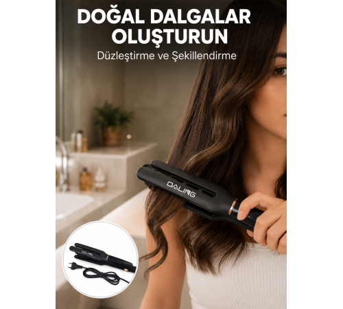 Seramik Plakalı Daling Saç Düzleştirici Kırılma ve Dolanma Önleyici Yeni Nesil