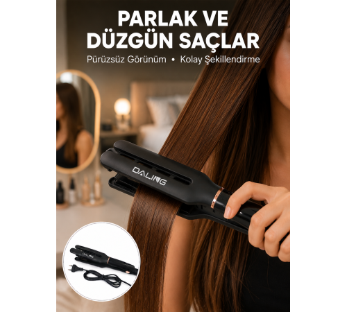 Saç Düzleştirici Seramik Plakalı 230C Hızlı Isınma 360° Kablo Yeni Nesil