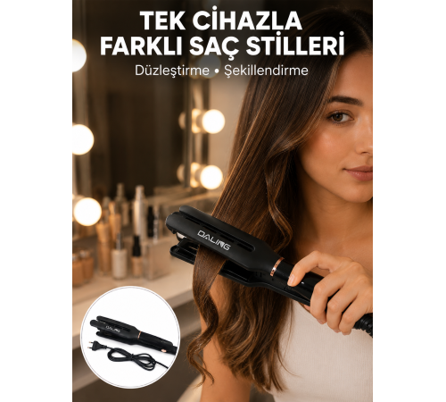 Kadın Saç Düzleştirici Seyahat Dostu 5 Kademeli Isı Kontrolü Yeni Nesil