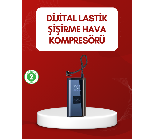 12V Uyumlu Çok İşlevli Akıllı Araç Lastik Pompası