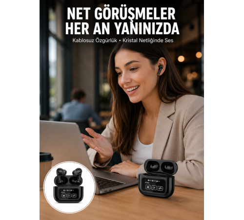 2025 Model Bluetooth Kulaklık Dokunmatik Ekran Yüksek Ses Kalitesi Yeni Nesil
