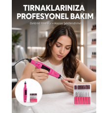 Elektrikli Profesyonel Manikür Pedikür Seti Değiştirilebilir Başlık Seçeneği Yeni Nesil