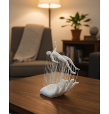 3D El İnsan Figürü Beyaz Modern Sanatsal Dekoratif Biblo