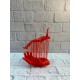 Kırmızı El ve İnsan Figürü Dekoratif Biblo Salon Ofis Raf ve Konsol Üstü İçin 12x18 cm