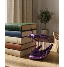 Mor El İnsan Figürü Dekoratif Biblo Minimal Modern Salon Raf ve Masa Üstü Aksesuar