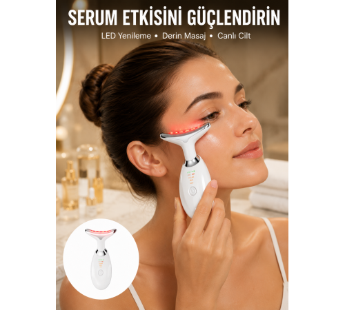 7 Renkli LED Cilt Yenileyici Masaj ve Bakım Cihazı Yeni Nesil