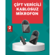 2’li Kablosuz Yaka Mikrofonu Type-C ve Lightning Uyumlu Profesyonel Set