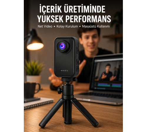 Günlük Kullanıma Uygun Mini Video Kamera Vlog Çekimleri İçin Yeni Nesil