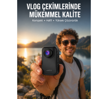 Vlog, Seyahat ve Günlük Video Çekimleri İçin Mini Kamera Yeni Nesil