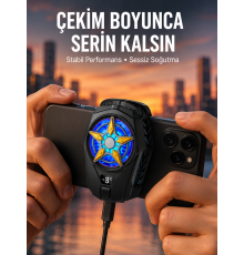 Oyunlar İçin Telefon Soğutucu – 65-85 mm Uyumlu, Dijital Ekranlı Yeni Nesil