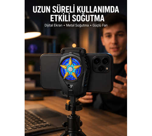 Ergonomik Telefon Soğutucu – 2 Hız Ayarı, Hafif ve Taşınabilir Yeni Nesil