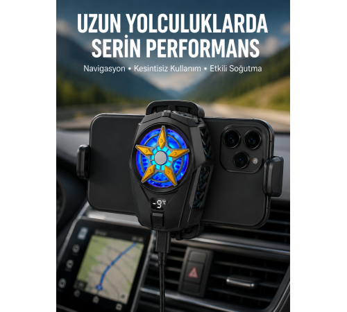 Mobil Cihaz Soğutma Radyatörü – Metal+ABS, Type-C Kablolu Yeni Nesil